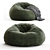 Bean Bag Chair with Throw 3D model small image 3