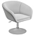 Swivel Minimalist Barrel Chair 3D model small image 5