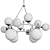 Elegant Troon Round Chandelier 3D model small image 3