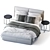 Sleek Contemporary Bed Design 3D model small image 3