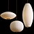 Contemporary Bubble Pendant Lighting Trio 3D model small image 1