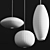 Contemporary Bubble Pendant Lighting Trio 3D model small image 6