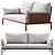 Sleek Reva Twist Sofa Model 3D model small image 6