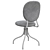 Idekulla Dark Gray Swivel Chair 3D model small image 2