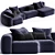 Luxurious Baxter Piaf Sofa 3D model small image 1