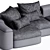 Luxurious Baxter Piaf Sofa 3D model small image 3