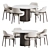 Elegant Velvet Dining Set 08 3D model small image 1