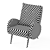 Elegant Baltic Chair with Wood Legs 3D model small image 6