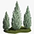 Cypress & Blue Thuja Garden Collection 3D model small image 5