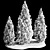 Cypress & Blue Thuja Garden Collection 3D model small image 7