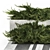 Urban Greenery Set with Concrete Bench 3D model small image 3