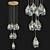 Diamond Crystal Chandelier Staircase Luxury 3D model small image 1