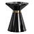 Contemporary Black Glass Side Table 3D model small image 1