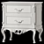 Italian Designer Nightstand and Dresser 3D model small image 5