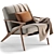 Sophisticated Cavett Accent Chair 3D model small image 1