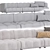 Quilton Modular Sofa Scandinavian Design 3D model small image 3