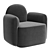 Modern Lounge Armchair in Aldermaston 3D model small image 1