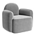 Modern Lounge Armchair in Aldermaston 3D model small image 2