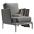 Atoll Leather Armchair - Modern Elegance 3D model small image 10