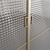 Sliding Doors with Textured Glass 3D model small image 2