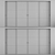 Sliding Doors with Textured Glass 3D model small image 7