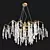 Elegant 8-Light Willow Chandelier 3D model small image 2