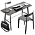 Modern Work Station Set 3D model small image 1