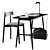 Modern Work Station Set 3D model small image 3