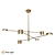 Bronze Loft LED Chandelier Fixture 3D model small image 1