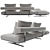 Elegant Flexform Wing Sofa 3D model small image 2