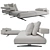 Elegant Flexform Wing Sofa 3D model small image 3