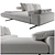 Elegant Flexform Wing Sofa 3D model small image 4
