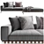 Flexform Gregory XL Sofa: Italian Luxury 3D model small image 3
