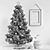 Festive Christmas Tree Set 04 3D model small image 2