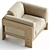 Stylish Bastiano Lounge Chair 3D model small image 2