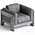 Stylish Bastiano Lounge Chair 3D model small image 3