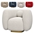 Elegant Swivel Chair Roxy 3D model small image 1