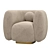 Elegant Swivel Chair Roxy 3D model small image 2