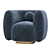 Elegant Swivel Chair Roxy 3D model small image 3