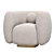 Elegant Swivel Chair Roxy 3D model small image 4