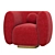 Elegant Swivel Chair Roxy 3D model small image 5