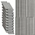 Geometric Panel Textured Wall Art 3D model small image 1