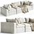 Navy Dream Sectional Sofa Combo 3D model small image 1