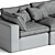 Navy Dream Sectional Sofa Combo 3D model small image 3