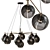  Modern Black Glass Pendant Light 3D model small image 1