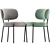 Mid-Century Dining Chair Set 3D model small image 2