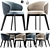 Modern Dining Chair Table Set 3D model small image 1