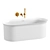 Luxury Stone Freestanding Bath 1520mm 3D model small image 2