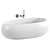 Elegant 1800mm Stone Freestanding Bath 3D model small image 2