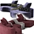 Elegant Baxter Piaf Sofa 2017 3D model small image 3